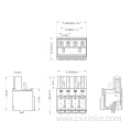 electrical ul94-v0 5.08MM pitch spring plug-in terminal block with orange buttons